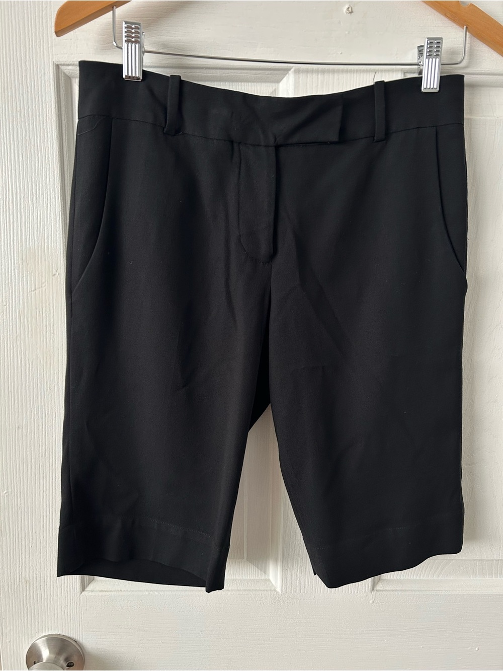 L'AGENCE Black Tailored Bermuda Shorts